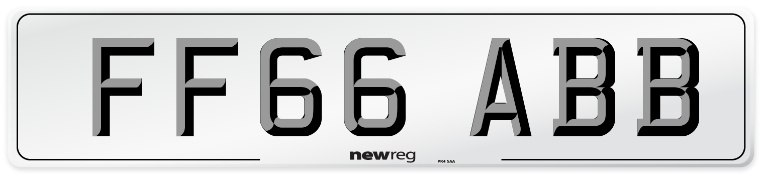 FF66 ABB Number Plate from New Reg